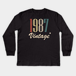 Vintage 1987 Kids Long Sleeve T-Shirt